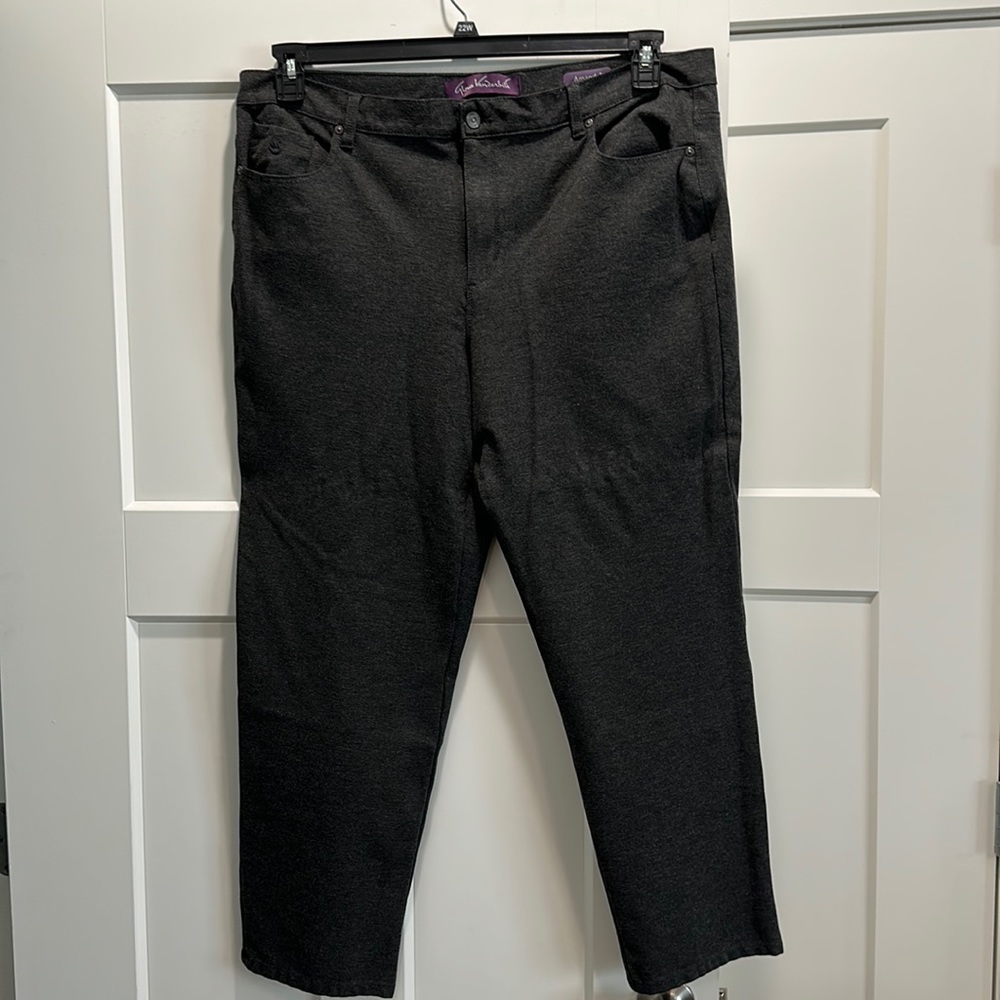 Gloria Vanderbilt Amanda ponte pants. Size 20W Heather gray.